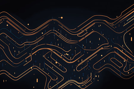 Abstract background, futuristic wavy illustration, vector eps10.の素材