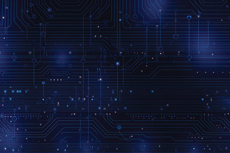 Abstract technology circuit board background. Hi-tech digital data connection concept. Vector illustrationの素材