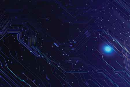 Circuit board background. Technology and science concept. 3D Renderingの素材