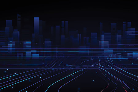 Futuristic technology background. Hi-tech communication concept. Vector illustrationの素材