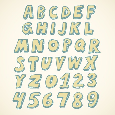 Doodle alphabetのイラスト素材