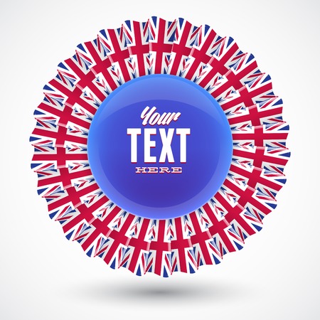 Vector button with great Britain flagのイラスト素材