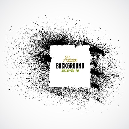 Black square frame in the grunge styleのイラスト素材