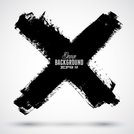 Grunge cross on the white backgroundのイラスト素材