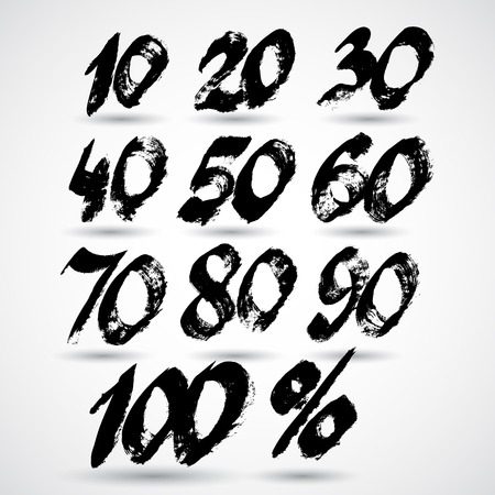 Vector grunge percent discount isolated on white backgroundのイラスト素材