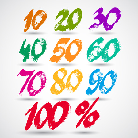 Vector grunge percent discount isolated on white backgroundのイラスト素材