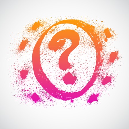 Grunge question markのイラスト素材