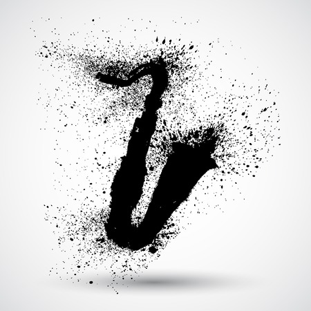 Handmade saxophone illustration-vectorのイラスト素材