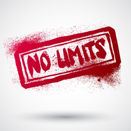 No limit grunge rubber stamp,vector illustrationのイラスト素材