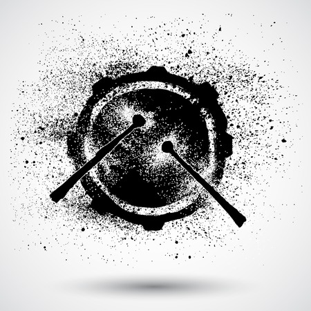 Grunge drumsのイラスト素材