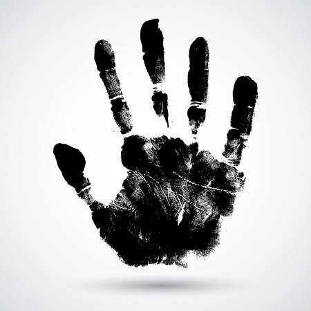 Print of hand of child, cute skin texture pattern,vector grunge illustration