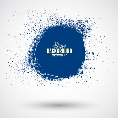 Vector hand-painted blue circleのイラスト素材