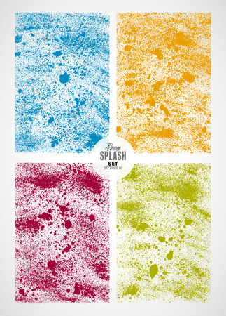Grunge textures set. background. vector illustration.のイラスト素材