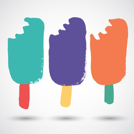 Icecream in grunge styleのイラスト素材