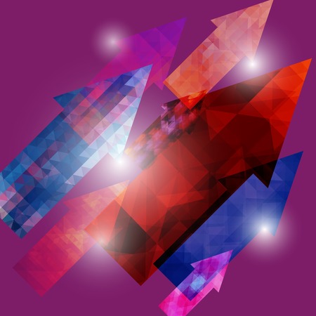 Simple arrow sign of modern creative triangle patternのイラスト素材