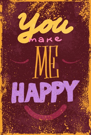 Typography illustration with grunge effects. Can be used as a poster or postcard.のイラスト素材