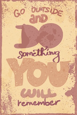 Typography illustration with grunge effects. Can be used as a poster or postcard.のイラスト素材