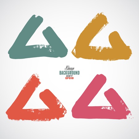 Set of grunge trianglesのイラスト素材