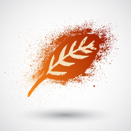 Watercolor leaf. Isolated. Vector illustration.のイラスト素材