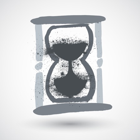 Grunge hourglass. Vector illustrationのイラスト素材