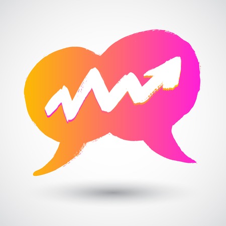 Grunge speak bubbleのイラスト素材