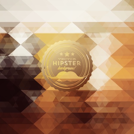 Hipster background made of triangles. Retro label designのイラスト素材