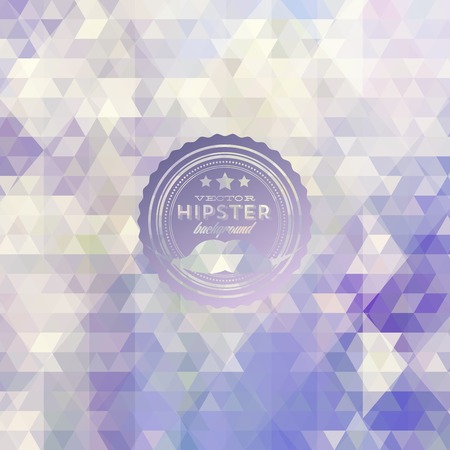 Hipster background made of triangles. Retro label designのイラスト素材