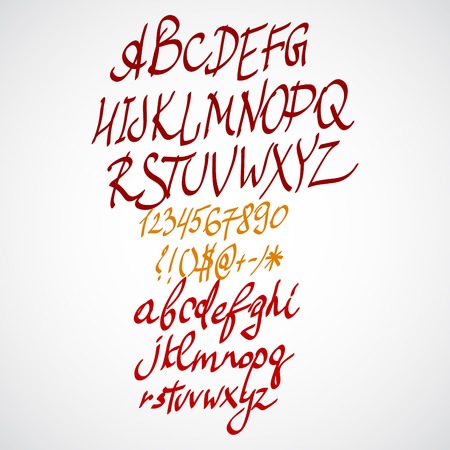 Vector hand drawn alphabetのイラスト素材