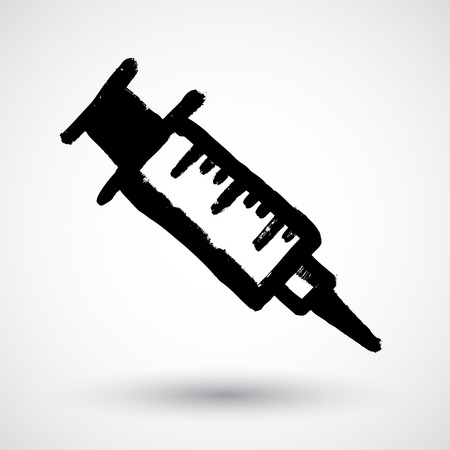 Syringe grunge iconのイラスト素材