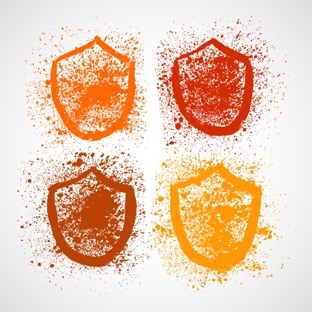 Beautiful grunge design elements. Vector illustrationのイラスト素材