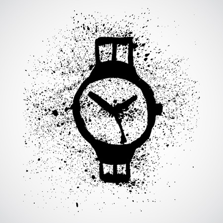 Wristwatch grunge sketchのイラスト素材