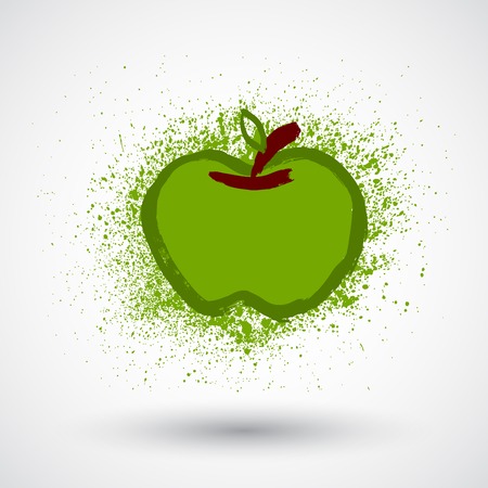 Sketch of an apple vectorのイラスト素材