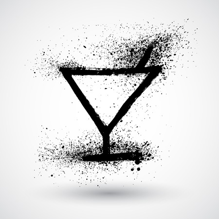 Hand drawn illustration of cocktail. Vector collection.のイラスト素材