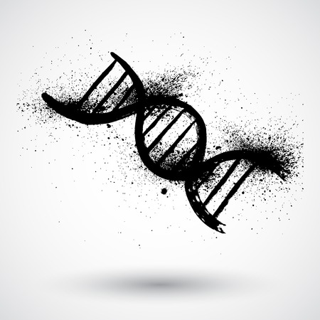 DNA grunge vector iconのイラスト素材