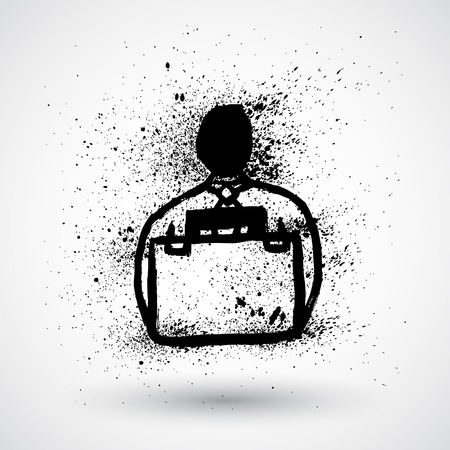 Abstract businessman icon, vector illustrationのイラスト素材