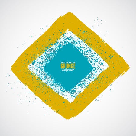 Grunge splash vector template with space for textのイラスト素材
