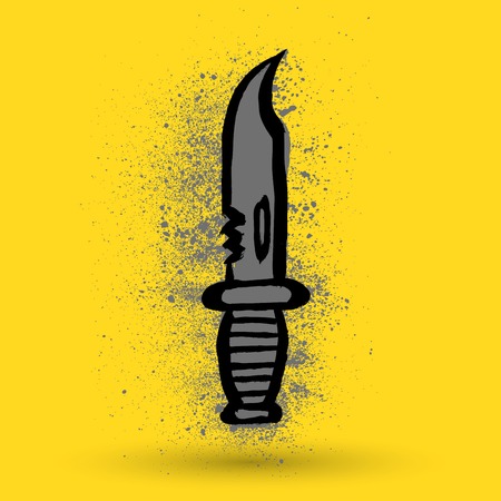 Grunge knifeのイラスト素材