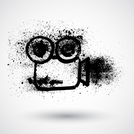Video camera sketchのイラスト素材