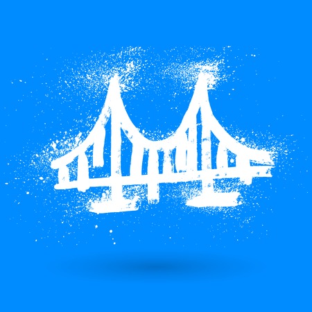 Abstract road bridge iconのイラスト素材