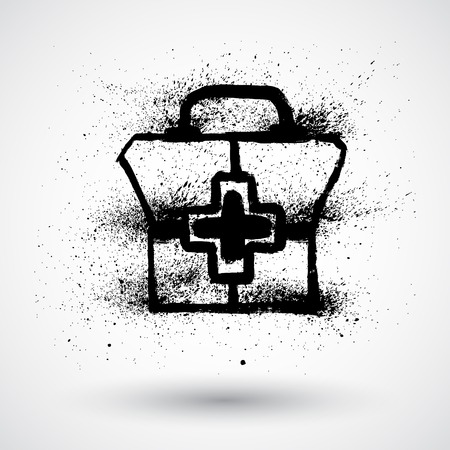 Grunge first aid kitのイラスト素材