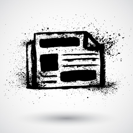 Grunge newspaper iconのイラスト素材