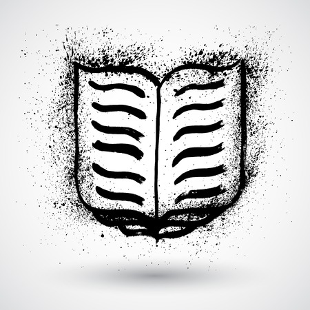 Grunge book icon (literature symbol)のイラスト素材