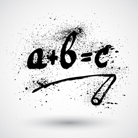 Grunge simple math formula iconのイラスト素材