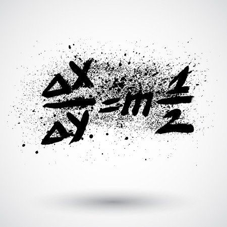 Grunge math formula iconのイラスト素材
