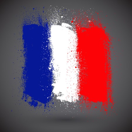 French grunge flagのイラスト素材