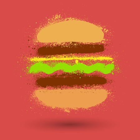 Hamburger grungeのイラスト素材