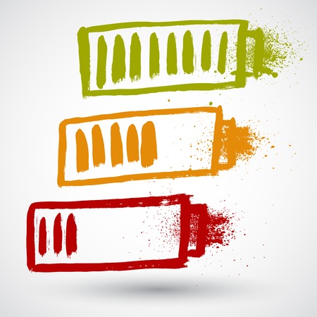 Battery grunge iconのイラスト素材