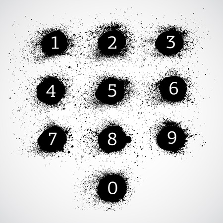 Keypad number of grunge telephoneのイラスト素材