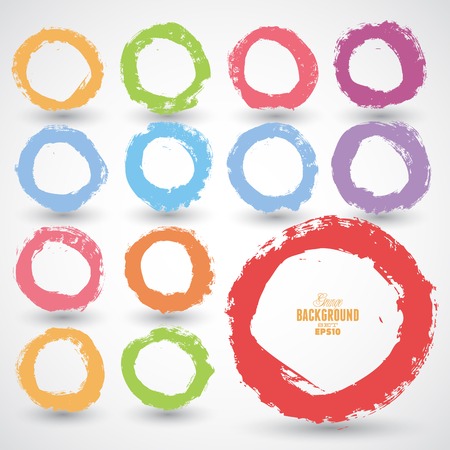 ink grunge circle frameのイラスト素材