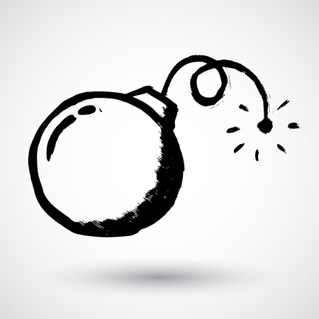 Illustration of grunge style bombのイラスト素材